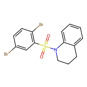 1-[(2,5-dibromophenyl)sulfonyl]-1,2,3,4-tetrahydroquinoline structure