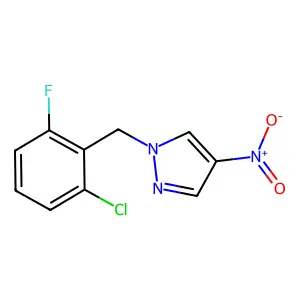 1-(2-chloro-6-fluorobenzyl)-4-nitro-1H-pyrazole structure