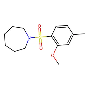 1-(2-methoxy-4-methylphenyl)sulfonylazepane structure