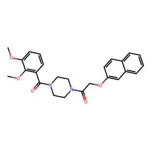 1-(2,3-dimethoxybenzoyl)-4-[(2-naphthyloxy)acetyl]piperazine structure