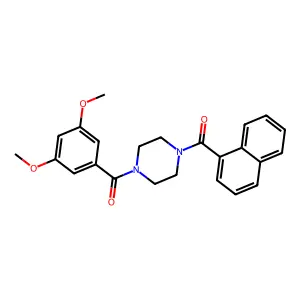 1-(3,5-dimethoxybenzoyl)-4-(1-naphthoyl)piperazine structure
