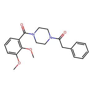 1-(2,3-dimethoxybenzoyl)-4-(phenylacetyl)piperazine structure