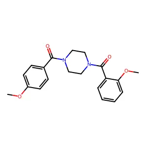 1-(2-methoxybenzoyl)-4-(4-methoxybenzoyl)piperazine structure