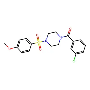 1-(3-chlorobenzoyl)-4-[(4-methoxyphenyl)sulfonyl]piperazine structure