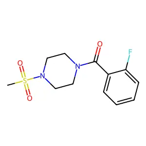 1-(2-fluorobenzoyl)-4-(methylsulfonyl)piperazine structure