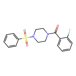 1-(2-fluorobenzoyl)-4-(phenylsulfonyl)piperazine structure