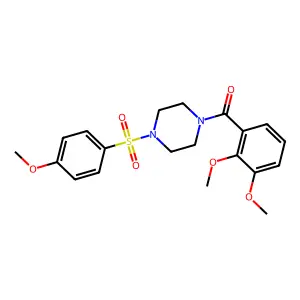 1-(2,3-dimethoxybenzoyl)-4-[(4-methoxyphenyl)sulfonyl]piperazine structure