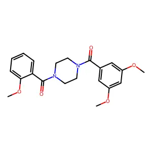 1-(3,5-dimethoxybenzoyl)-4-(2-methoxybenzoyl)piperazine structure