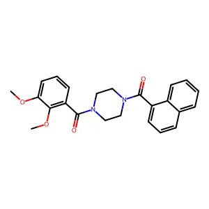 1-(2,3-dimethoxybenzoyl)-4-(1-naphthoyl)piperazine structure