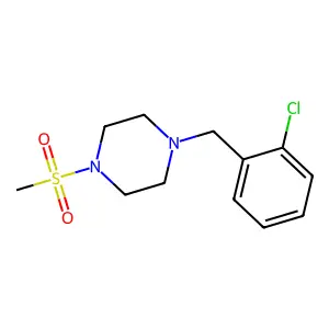 1-(2-chlorobenzyl)-4-(methylsulfonyl)piperazine structure