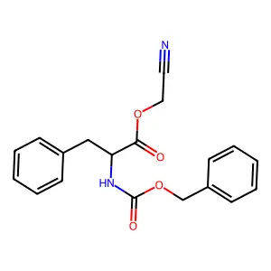 cyanomethyl 3-phenyl-2-(phenylmethoxycarbonylamino)propanoate structure
