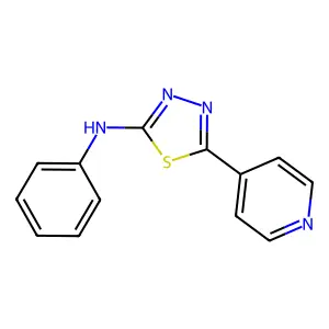 1,3,4-Thiadiazol-2-amine, N-phenyl-5-(4-pyridinyl)- structure