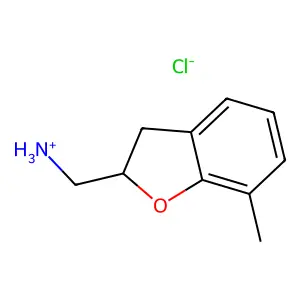 (7-methyl-2,3-dihydro-1-benzofuran-2-yl)methylazanium chloride structure