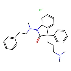 3-(3-(Dimethylamino)propyl)-1-(methylphenethylamino)-3-phenyl-2-indolinone hydrochloride structure