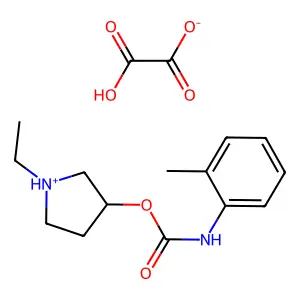 Carbanilic acid, o-methyl-, N-ethyl-3-pyrrolidinyl ester, oxalate structure