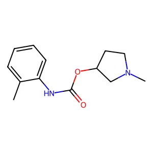 (1-methylpyrrolidin-3-yl) N-(2-methylphenyl)carbamate structure