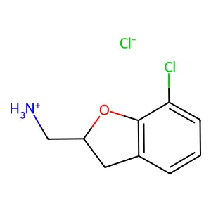 (7-chloro-2,3-dihydro-1-benzofuran-2-yl)methylazanium chloride structure