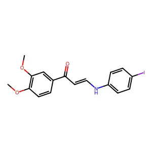 1-(3,4-dimethoxyphenyl)-3-(4-iodoanilino)-2-propen-1-one structure