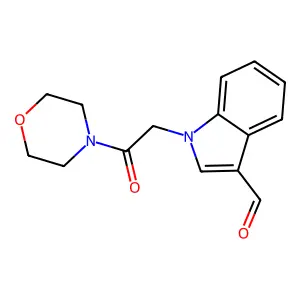 1-(2-morpholin-4-yl-2-oxoethyl)indole-3-carbaldehyde structure