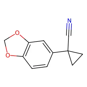 1-(1,3-benzodioxol-5-yl)cyclopropane-1-carbonitrile structure