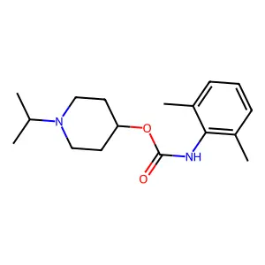 (1-propan-2-ylpiperidin-4-yl) N-(2,6-dimethylphenyl)carbamate structure
