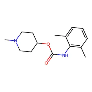 (1-methylpiperidin-4-yl) N-(2,6-dimethylphenyl)carbamate structure