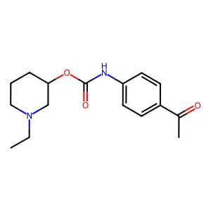 (1-ethylpiperidin-3-yl) N-(4-acetylphenyl)carbamate structure