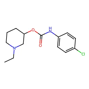 (1-ethylpiperidin-3-yl) N-(4-chlorophenyl)carbamate structure