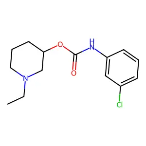 (1-ethylpiperidin-3-yl) N-(3-chlorophenyl)carbamate structure