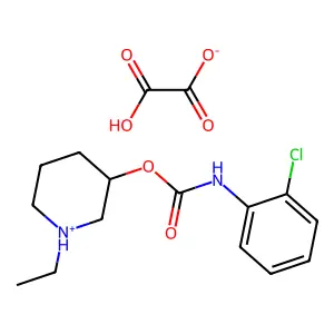 (1-ethylpiperidin-1-ium-3-yl) N-(2-chlorophenyl)carbamate2-hydroxy-2-oxoacetate structure