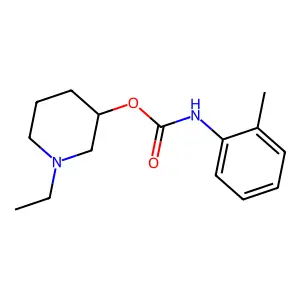 (1-ethylpiperidin-3-yl) N-(2-methylphenyl)carbamate structure