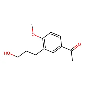 1-[3-(3-hydroxypropyl)-4-methoxyphenyl]ethanone structure