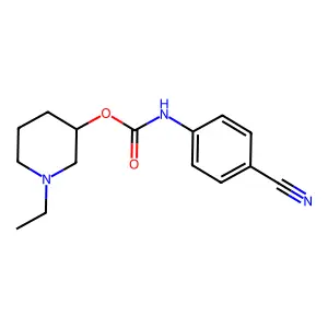 (1-ethylpiperidin-3-yl) N-(4-cyanophenyl)carbamate structure