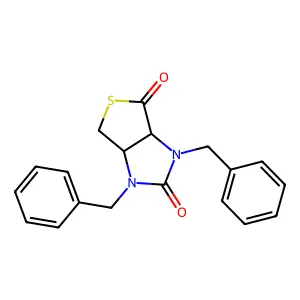 1,3-dibenzyl-6,6a-dihydro-3aH-thieno[3,4-d]imidazole-2,4-dione structure