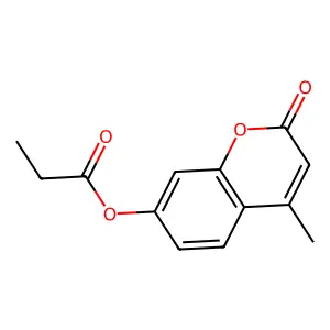(4-methyl-2-oxochromen-7-yl) propanoate structure
