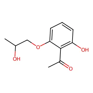 1-[2-hydroxy-6-(2-hydroxypropoxy)phenyl]ethanone structure