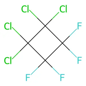 1,1,2,2-tetrachloro-3,3,4,4-tetrafluorocyclobutane structure
