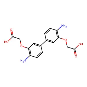 O,O'-(4,4'-Diaminobiphenyl-3,3'-ylene)di(glycollic acid) structure