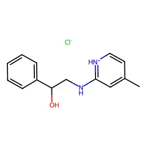 alpha-((4-Methyl-2-pyridylamino)methyl)benzyl alcohol hydrochloride structure