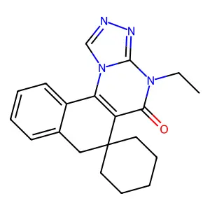 12-ethylspiro[12,14,15,17-tetrazatetracyclo[8.7.0.02,7.013,17]heptadeca-1(10),2,4,6,13,15-hexaene-9,1'-cyclohexane]-11-one structure