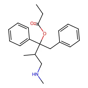 [3-methyl-4-(methylamino)-1,2-diphenylbutan-2-yl] propanoate structure