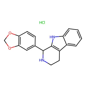 1-(1,3-benzodioxol-5-yl)-2,3,4,9-tetrahydro-1H-pyrido[3,4-b]indole;hydrochloride structure