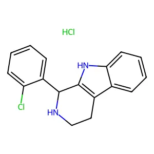1-(2-chlorophenyl)-2,3,4,9-tetrahydro-1H-pyrido[3,4-b]indole;hydrochloride structure