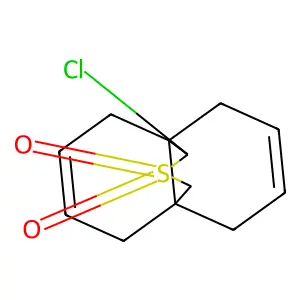11-chloro-12lambda6-thiatricyclo[4.4.3.01,6]trideca-3,8-diene 12,12-dioxide structure