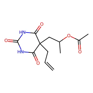 1-(2,4,6-trioxo-5-prop-2-enyl-1,3-diazinan-5-yl)propan-2-yl acetate structure