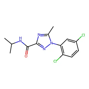 1-(2,5-dichlorophenyl)-N-isopropyl-5-methyl-1H-1,2,4-triazole-3-carboxamide structure