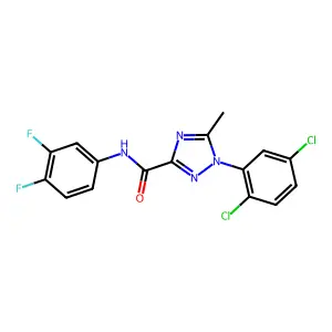 1-(2,5-dichlorophenyl)-N-(3,4-difluorophenyl)-5-methyl-1H-1,2,4-triazole-3-carboxamide structure