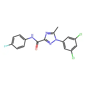 1-(3,5-dichlorophenyl)-N-(4-fluorophenyl)-5-methyl-1H-1,2,4-triazole-3-carboxamide structure