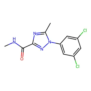 1-(3,5-dichlorophenyl)-N,5-dimethyl-1H-1,2,4-triazole-3-carboxamide structure