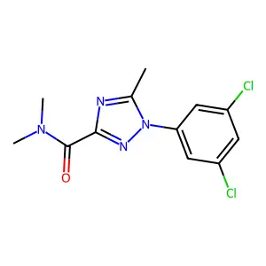1-(3,5-dichlorophenyl)-N,N,5-trimethyl-1H-1,2,4-triazole-3-carboxamide structure